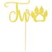 Arthsdite Paw 2nd Birthday Cake Topper Two Birthday Cake topper Decoration for baby Dog Paw Cake Topper Photo Booth Props Smach Cake Decoration - Golden Glitter Paw Two - Buy Online on SooperMarket.com