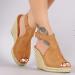 Foldap Summer Wedge Sandals for Women 2023 | Open Toe Breathable Beach Platforms in Khaki - Size 7.5 - Buy Online on SooperMarket.com