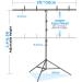 EMART T-Shape Portable Background Backdrop Stand Kit - 5ft Wide, 8.5ft Tall, Adjustable with 4 Spring Clamps - Buy Online on SooperMarket.com