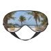 Beach Palm Tree Chairs Boats Soft Sleep Eye Mask Female Breathable Eye Patch Perfect for Travel and Relaxation