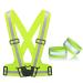 Warning vest bicycle Reflector vest adjustable & high visibility Safety vest with reflector strap bracelet for jogging run young people bike motorcycle men/women