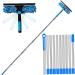 Window Cleaning Equipment Telescopic Window Cleaner Tool with 10-Section Extension Pole 2-in-1 Rotatable Window Squeegee Telescopic Pole Window Cleaning Kit for Home Car Glass - Buy Online on SooperMarket.com