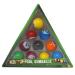 Albert's 10 Pool Gumballs Assorted Colors and Flavors 3.9 Ounce Triangle Box