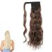 prinfantasy One Piece Curly Wrap Around Ponytail Hair Extension Synthetic Ponytails Wave Long Hairpiece Brown MW125 GBMW125 24 inch