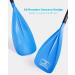 OCEANBROAD SUP Paddle Board Paddle 3 Pieces Adjustable Carbon Shaft Stand up Paddle with Bag Blue - Buy Online on SooperMarket.com