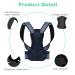 Fourket Humpback Correction Belt Posture Corrector Adjustable Back PU Material Suitable for Men and Women Size M Black - Buy Online on SooperMarket.com