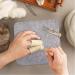 Wool Needle Felting Pad with Leather Finger Guards - Eco-Friendly 6x6 inch Base for Precision Projects - Buy Online on SooperMarket.com
