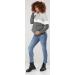 Happy Mama Nursing Hoodie - Women's Breastfeeding Maternity Top - 503p 16 Light Grey Melange/White/Graphite - Buy Online on SooperMarket.com