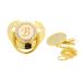 Golden baby pacifier with clip 26 letters curved design silicone bling clips 6 to 18 months milk powder feeding feeding soothing young girls at home outdoor diy decoration