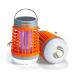 Buzz Blast Pro Electric Cordless Mosquito Zapper for Outdoor and Indoor Portable Multifunctional Solar and USB Charging Bug Zapper Home Bedroom Backyard Camping Using (Orange)