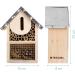 Navaris Wooden Insect Hotel - Natural Wood Garden Shelter for Bees, Butterflies, Ladybirds - 15 x 8 x 20 cm - Buy Online on SooperMarket.com