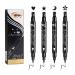 Black Liquid Eyeliner & Stamp Set - 4 PCs Winged Eyeliners and 4 Shapes Stamps  Dual ended 2-in-1 Eye Makeup Pen by  wonder X