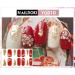 NAILDOKI Nail Stickers 8 Sheets x 14 Pieces - Self-Adhesive Gel Nail Wraps for Women & Girls | Nail Polish Strips & Art Decals C3-20 - Buy Online on SooperMarket.com