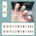 Medium Press-On Nails for Girls & Teens | Full Cover Ballerina Coffin False Nails - 24 Single-Colored Acrylics #05 - Buy Online on SooperMarket.com