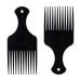 Sularpek 2 Pcs Afro Hair Comb Black Plastic Afro Hair Comb Hair Hair Pick Comb Smooth & Sturdy Wide Tooth Plastic Afro Pick for Detangling And Styling Curly Wavy Frizzy And Afro Hair