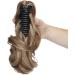 Claw Clip in Ponytail Hair Extension Synthetic Hair Extensions Hairpiece One Piece Long Pony Tails 12inch Curly - Light Brown & Ash Blonde - Buy Online on SooperMarket.com