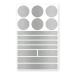 Reflecto Stick-on Reflector stickers in a noble metallic matt look-14-part set-self-adhesive-for textiles strollers satchels helmets clothes jogging jacket backpack (silver)