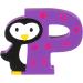 Orange Tree Toys Wooden Letter P - Penguin Theme Alphabet Animal Letter for Personalized Baby Name Toy Box, Door, Wall Decor - Nursery Decor for Boys and Girls - Buy Online on SooperMarket.com