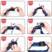 Isesuch Blood Flow Restriction Bands 2PCS - Arm & Leg Occlusion Straps for Muscle Training - Blue/Black 60cm - Buy Online on SooperMarket.com