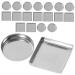 NOLITOY 30pcs Aluminum Plate Empty Pan for Makeup Palette Empty Eyeshadow Pan Eyeshadow Diy Empty Pan Eyeshadow Palette Pans Make up Palette Plates Stainless Steel Paint Metal