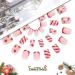 Vatocu Christmas False Nails - Short Red Press on Nails with Snowflakes, Elk, Snowman Design (24pcs) - Acrylic Stick on Nails for Women and Girls - Buy Online on SooperMarket.com