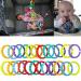 24pcs Teething Ring For Babies Rainbow Rings Gift Decoration Toy