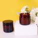 2 oz Amber Glass Jars 15 Pack - Refillable Cosmetic Containers with Inner Liners and Black Lids for Lotion, Ointments, Makeup, Slime, and Travel - Buy Online on SooperMarket.com