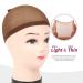Teenitor 20 Pack Brown Nylon Wig Caps for Men and Women - Skin Tone Stocking Cap for Wig Application - Buy Online on SooperMarket.com