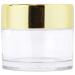 Beauticom 7g Clear Acrylic Jars Leak Proof Thick Wall for Beauty & Cosmetics (48 Pack with Gold Lids - Buy Online on SooperMarket.com