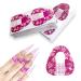 LAIION 200PCS Acrylic Nail Forms Purple Color Horseshoe-Shape Nail Extension Tips Long Nail Forms for Acrylic Nails Acrylic Nail/UV Gel Nail Extension Forms Guide Stickers