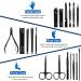 Manicure Set Nail Set Nail Clipper Kit Professional - Stainless Steel Pedicure Set Nail Grooming Kit of 18pcs with Case for Travel (Black/Blue) - Buy Online on SooperMarket.com