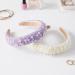 Padded Pearl Headbands 2 Pack - Lavender & Off White Crystal Headbands for Women - Buy Online on SooperMarket.com