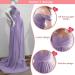 FEOYA Maxi Maternity Dress - Chiffon Lace Strapless Gown for Pregnant Women Photography, Full Length Purple - Buy Online on SooperMarket.com