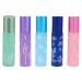 5pcs Printed Roller Bottle Glass Bottles 10ml Essential Oil Roller Bottles Glass Sample Bottle Glass Roller Bottles Clear Roller Bottles Bottling Massage Travel