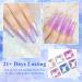 MIZHSE Pearl Gel Nail Polish Set - 6 Shimmer Colors | Pearlescent Shell Glitter | Soak Off UV Lamp Gel | White, Pink, Blue | BKJGLW208 - Buy Online on SooperMarket.com