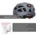 Adult Bike Helmet with Light - Matte Gray - L(23-24 in/59-61cm) | Mountain Road Bicycle Helmet for Men and Women - Buy Online on SooperMarket.com