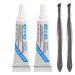 Eyelash Glue False Eyelash Glue Clear Individual Lash Glue 4g x 2 Fast Drying Strong Bonding Eyelash Glue with Tweezer Waterproof Long-Lasting Eyelash Extension Glue Eyelash Extension Kit 01-Kit