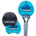 Steripod Men and Women Safety Razor Holder - Clip-On Cover Anti-Rust Blade Razor Protector Travel Size (2 Pk Blue - Black) 2 Pack (blue black)