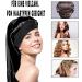 Shop Ladaypoa Long Satin Sleeping Cap - 2 Piece Large Sleeping Hats for Women | Extra Large Soft & Convenient Black + Dark Blue - Buy Online on SooperMarket.com