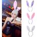 Rabbit Ears Headband Bunny Costume 3 Sets Rabbit Ears Headband and Tail Bow Tie for Adult Children Cosplay Christmas Carnival Party - Buy Online on SooperMarket.com