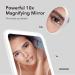 Fancii Rechargeable LED Travel Makeup Mirror with 3 Color Settings and Detachable 10x Magnifying Mirror - Dimmable Touch Light, Adjustable Kickstand - Lighted Portable Vanity Mirror (Aura Go 2) - Buy Online on SooperMarket.com