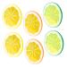 Alipis 6pcs Artificial Lime Simulation Fruits Simulated Fruit Model Faux Lemon Slices Lemon Slices for Soap Lifelike Lemon Props Lemon Slices Artificial Ornament Filling Orange Slices Pvc