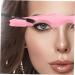 PLAFOPE Silicone Eyeliner Stencil 2pcs Silicone Beauty Ruler Eyelash Spoolies Face Cream Applicator Eyebrow Template With Wings 15.00X4.15X0.50CM Pink-1 - Buy Online on SooperMarket.com