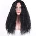 SHIYID Long Curly Hair High Temperature Hair wig African American Hairstyle Synthetic Hair Wigs For Woman Black Natural