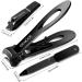 Nail Clippings for Thick Nails | DrMode Wide Jaw Nail Zwick Tongs & Fingernail File Set - Professional Stainless Steel 3-Piece Kit for Men & Women - Buy Online on SooperMarket.com