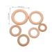 Eringogo 12 PC Wooden Rings - Natural Wood Baby Teething Accessories | Unfinished Beech Circle Rings for Infants - Buy Online on SooperMarket.com