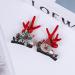 Christmas Antler Hair Clip - Santa Claus Reindeer Ears Barrettes | Portable Reindeer Antlers Ears Barrettes for Family Women Santa Claus red corner - Buy Online on SooperMarket.com