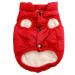 Dog jacket lined with fleece with 2 layers of Joydaog very warm for winter and cold weather extra soft windproof dog vest (XS red) X-Small (1 Pack)