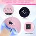 48W UV LED Nail Lamp for Gel Nails Polish | Professional Salon Curing Light with 4 Timer Settings and Sensor | Pink - Buy Online on SooperMarket.com