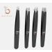 Beautylaa Professional Anti-Rust Stainless Steel Tweezers for Men and Women - Precision Sharp Tweezer Set for Eyebrows and Facial Hair with Travel Case - 4 Pack - Buy Online on SooperMarket.com